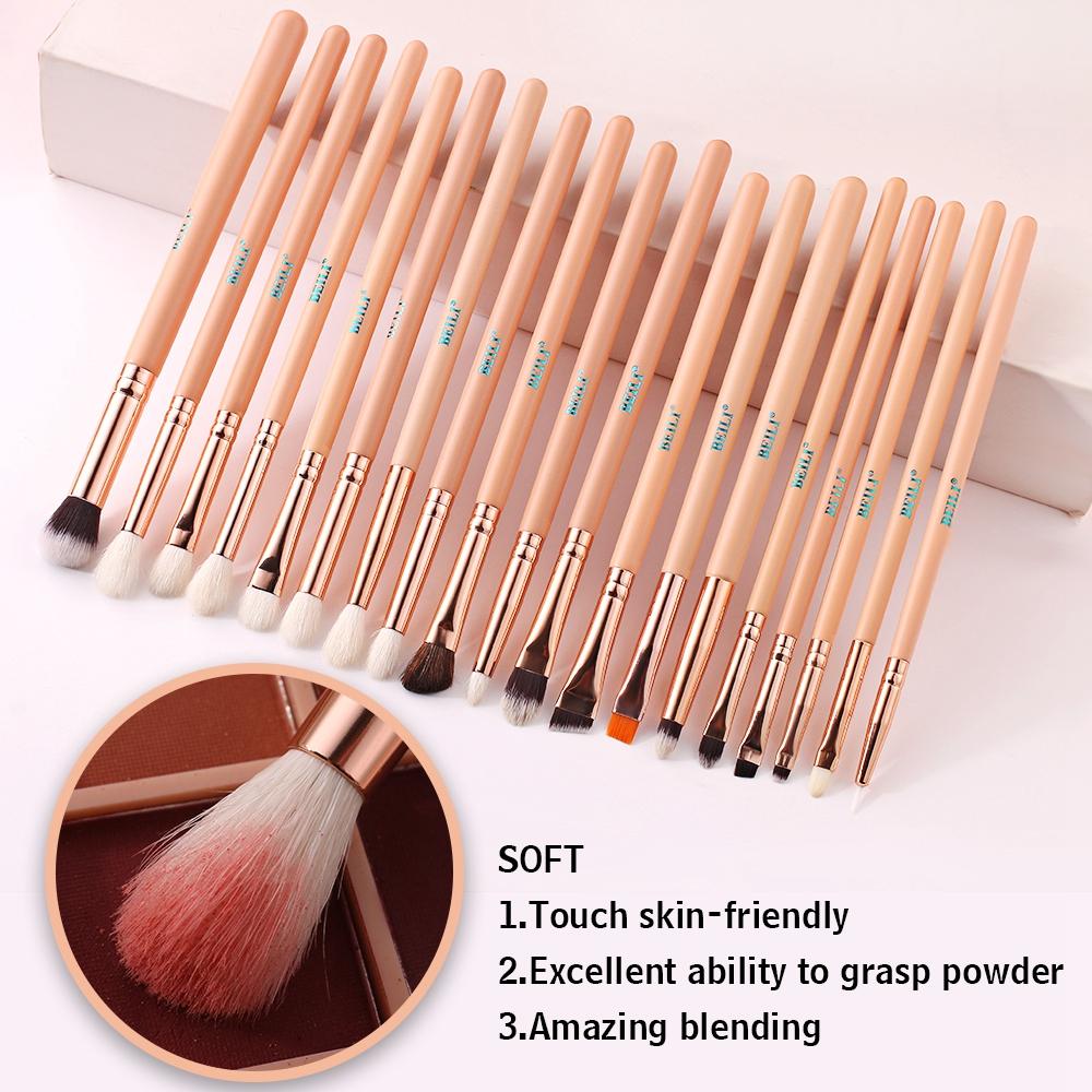 28pcs pink natural hair makeup brush set